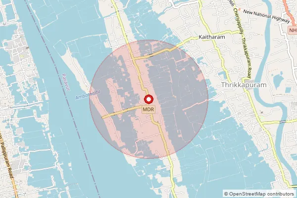 Map showing approximate area covered by Pincode 683513 — Paravur Town So, Ernakulam