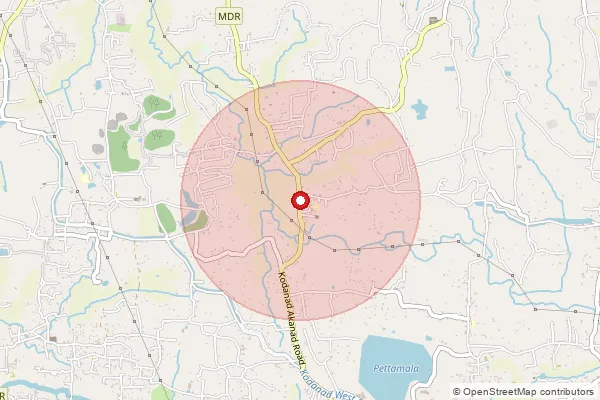 Map showing approximate area covered by Pincode 683546 — Mudakuzha Bo, Ernakulam