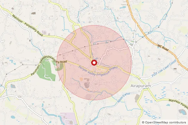 Map showing approximate area covered by Pincode 683556 — Allapra Bo, Ernakulam