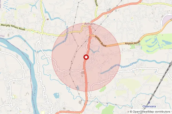 Map showing approximate area covered by Pincode 683585 — Athani So Ernakulam, Ernakulam
