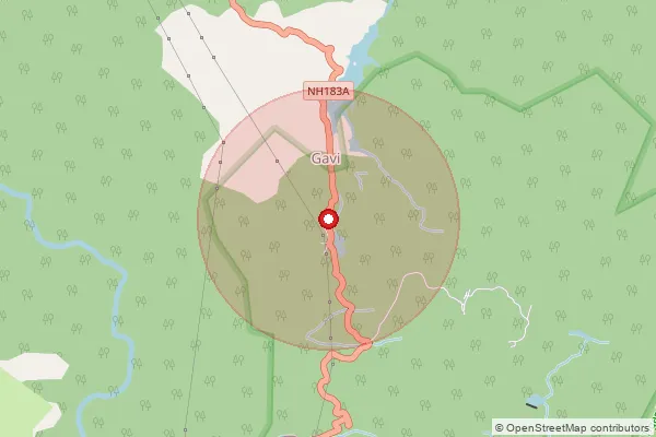 Map showing approximate area covered by Pincode 685533 — Arnakal Bo, Idukki