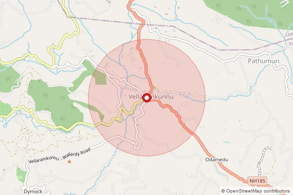 Map showing approximate area covered by Pincode 685535 — Anavilasam Bo, Idukki