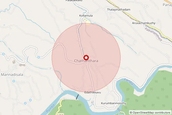 Map showing approximate area covered by Pincode 686510 — Muttappally Bo, Kottayam
