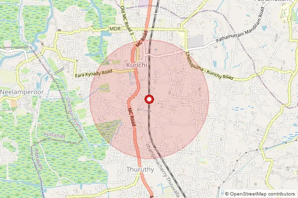 Map showing approximate area covered by Pincode 686532 — Sachivothamapuram So, Kottayam
