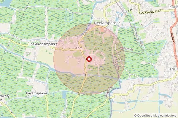 Map showing approximate area covered by Pincode 686534 — Neelamperoor So, Alappuzha