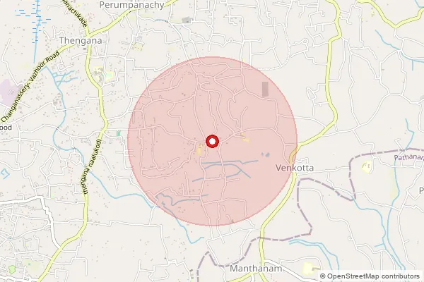 Map showing approximate area covered by Pincode 686546 — Amara Bo, Kottayam