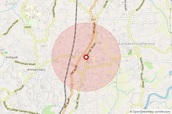 Map showing approximate area covered by Pincode 686630 — Thellakom So, Kottayam