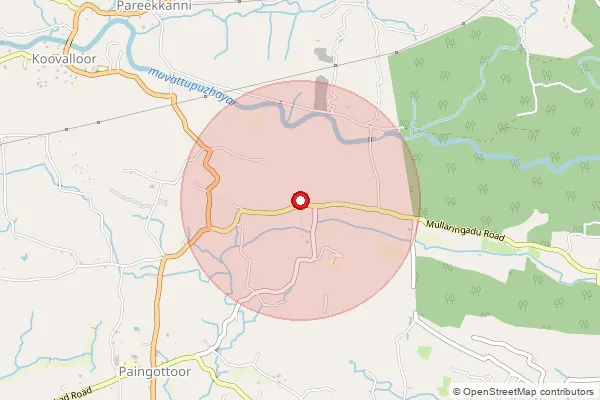Map showing approximate area covered by Pincode 686671 — Kadavoor Bo, Ernakulam