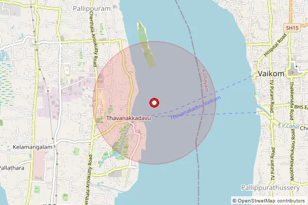Map showing approximate area covered by Pincode 688541 — Pallippuram So, Alappuzha