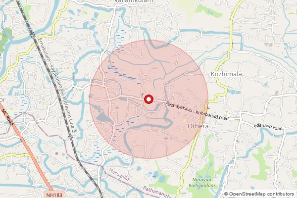 Map showing approximate area covered by Pincode 689551 — Otherawest So, Pathanamthitta