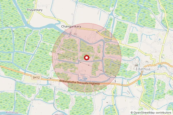 Map showing approximate area covered by Pincode 689573 — Edathua So, Alappuzha