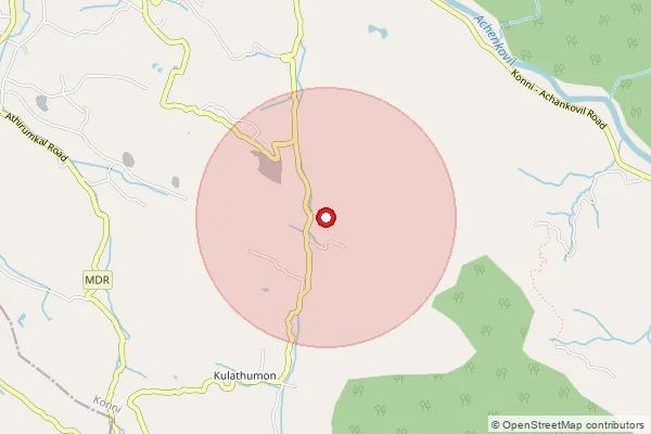 Map showing approximate area covered by Pincode 689574 — Muttar So, Alappuzha