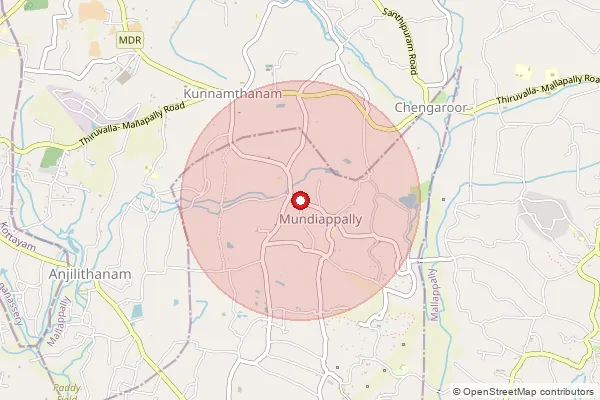 Map showing approximate area covered by Pincode 689581 — Kunnamthanam So, Pathanamthitta