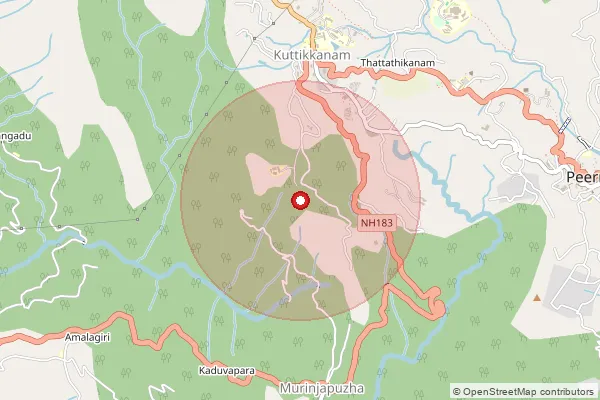 Map showing approximate area covered by Pincode 689590 — Veliyanadu So, Alappuzha