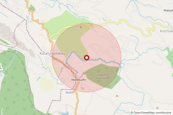 Map showing approximate area covered by Pincode 689591 — Mepral So, Pathanamthitta