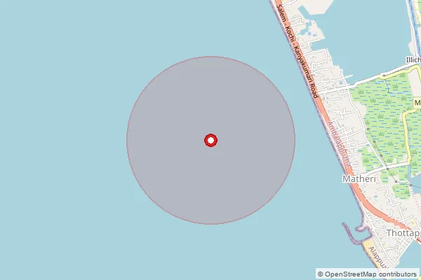 Map showing approximate area covered by Pincode 689626 — Parumala So, Pathanamthitta