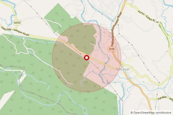 Map showing approximate area covered by Pincode 689656 — Elappupara Bo, Pathanamthitta