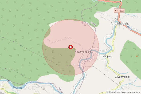 Map showing approximate area covered by Pincode 689667 — Kochukoikkal Bo, Pathanamthitta