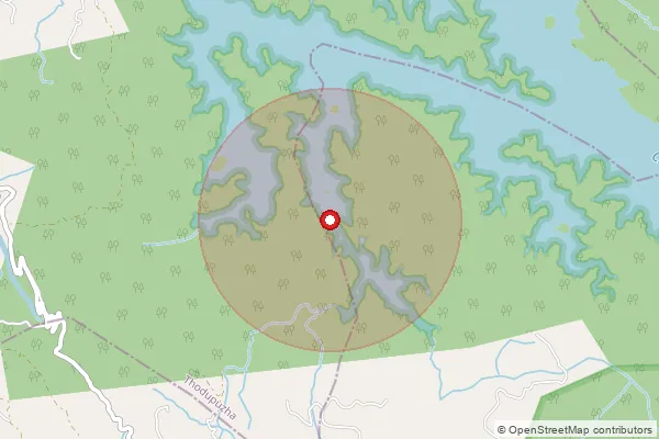 Map showing approximate area covered by Pincode 689675 — Ettichuvadu So, Pathanamthitta