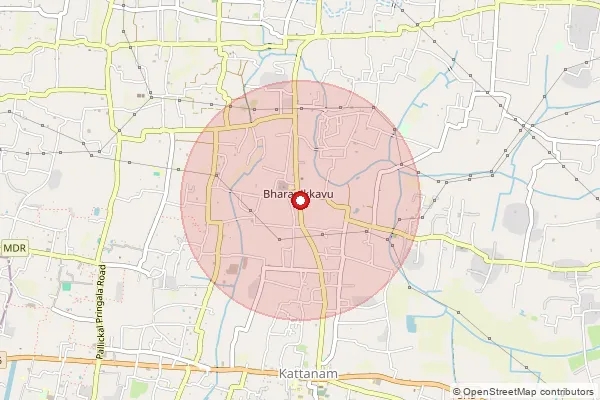 Map showing approximate area covered by Pincode 690503 — Pallickal So, Alappuzha