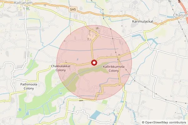 Map showing approximate area covered by Pincode 690505 — Kannanakuzhy Bo, Alappuzha