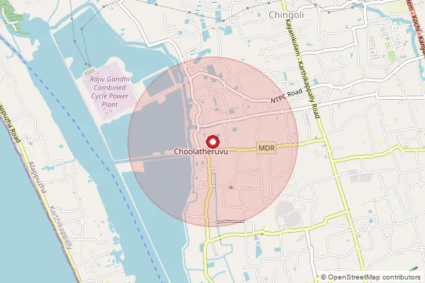 Map showing approximate area covered by Pincode 690506 — Muthukulam South So, Alappuzha