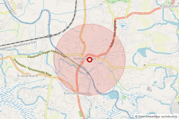 Map showing approximate area covered by Pincode 690509 — Kallimel Bo, Alappuzha