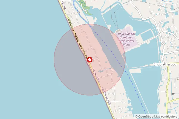 Map showing approximate area covered by Pincode 690515 — Arattupuzha North Bo, Alappuzha