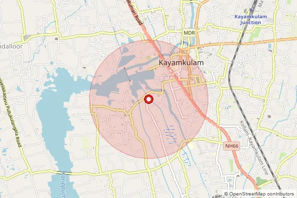 Map showing approximate area covered by Pincode 690527 — Puthuppally So, Alappuzha