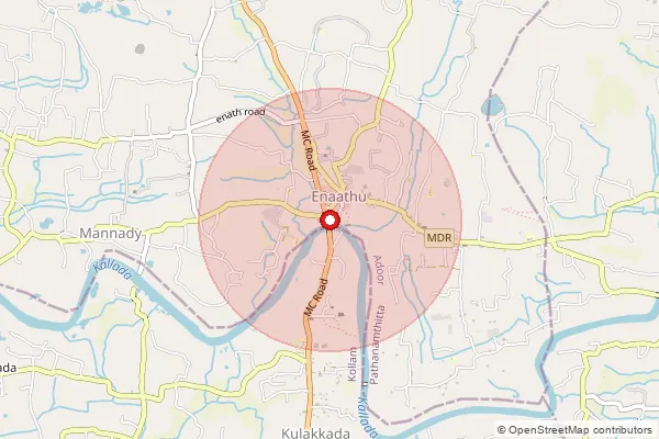 Map showing approximate area covered by Pincode 691526 — Thazhathuvadakku Bo, Pathanamthitta