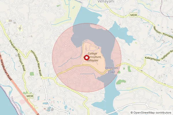 Map showing approximate area covered by Pincode 695522 — Cgo Complex Poonkulam So, Thiruvananthapuram