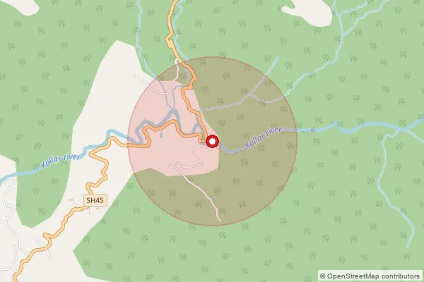Map showing approximate area covered by Pincode 695551 — Anappara Bo, Thiruvananthapuram