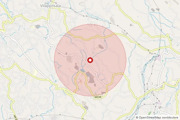 Map showing approximate area covered by Pincode 695570 — Machel So, Thiruvananthapuram