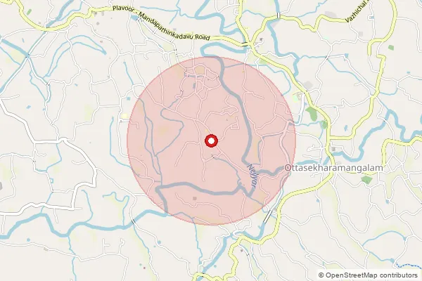 Map showing approximate area covered by Pincode 695572 — Kuruthamcode Bo, Thiruvananthapuram