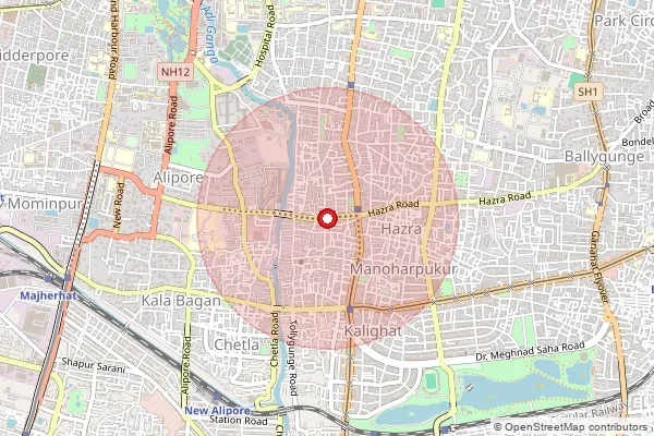 Map showing approximate area covered by Pincode 700026 — Kalimandir So, Kolkata