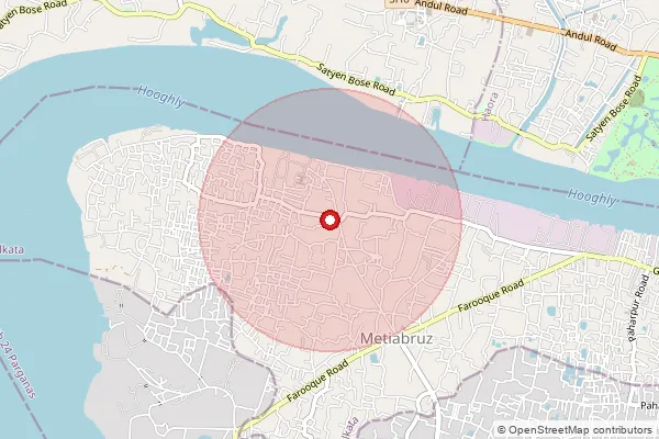 Map showing approximate area covered by Pincode 700044 — Badartala So, Kolkata