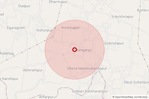 Map showing approximate area covered by Pincode 700054 — Phulbagan So, Kolkata
