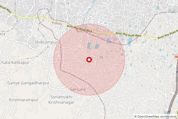 Map showing approximate area covered by Pincode 700061 — Jairampur So Kolkata, Kolkata
