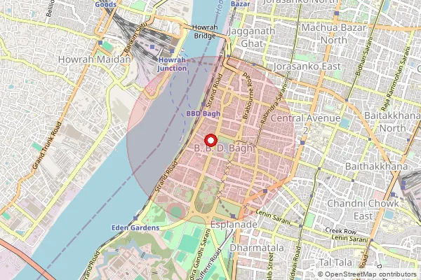 Map showing approximate area covered by Pincode 700066 — Bidhangarh So, Kolkata