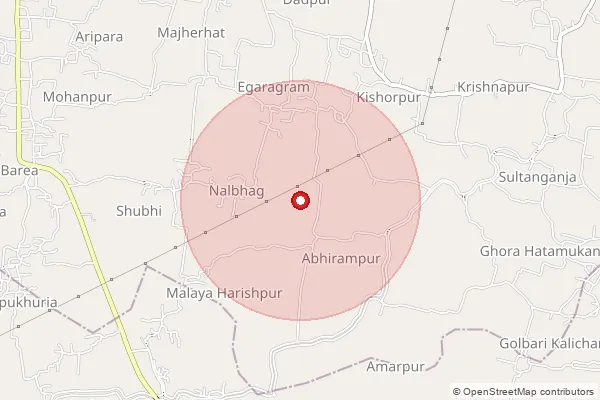 Map showing approximate area covered by Pincode 700073 — Kolkata University So, Kolkata
