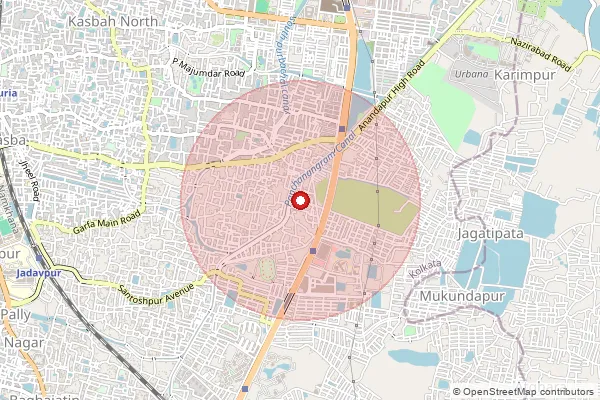 Map showing approximate area covered by Pincode 700099 — Kalikapur So, Kolkata