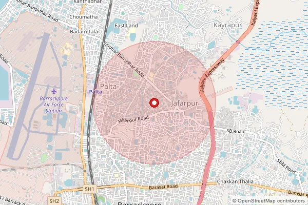 Map showing approximate area covered by Pincode 700122 — Anandapuri So, 24 Paraganas North