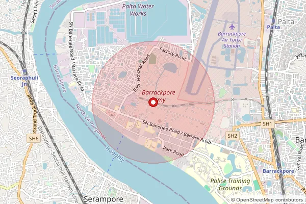 Map showing approximate area covered by Pincode 700123 — Talpukur So, 24 Paraganas North