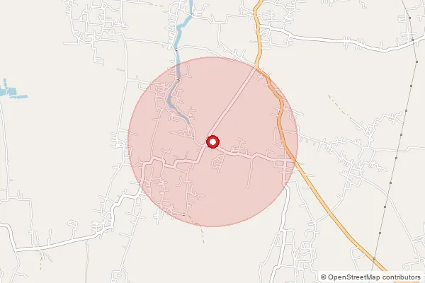 Map showing approximate area covered by Pincode 700128 — Madanpur Krishnapur Bo, 24 Paraganas North