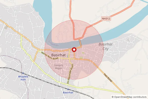 Map showing approximate area covered by Pincode 700133 — Michealnagar So, 24 Paraganas North