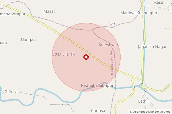Map showing approximate area covered by Pincode 700147 — Subhas Gram So, 24 Paraganas South