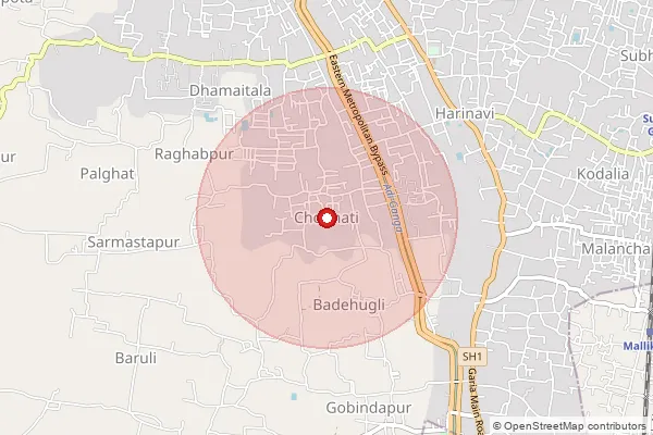 Map showing approximate area covered by Pincode 700149 — Rajpur Bazar So, 24 Paraganas South