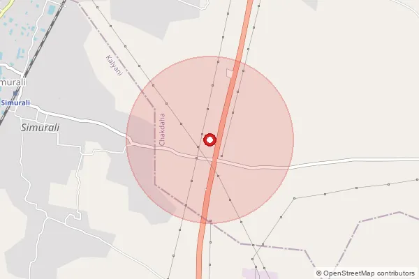 Map showing approximate area covered by Pincode 711204 — Liluah So, Howrah