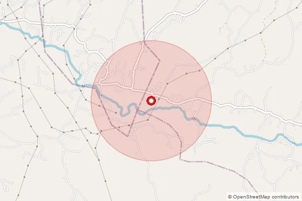 Map showing approximate area covered by Pincode 711227 — Anandanagar Bo, Howrah