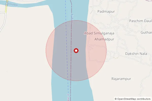 Map showing approximate area covered by Pincode 711331 — Paniara S.O, Howrah